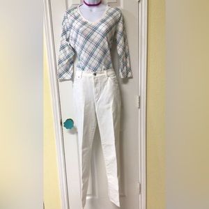 Gloria Vanderbilt Amanda White Jeans  St leg 12